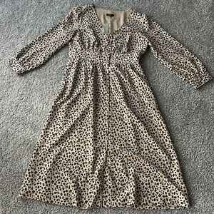Jcrew leopard midi dress